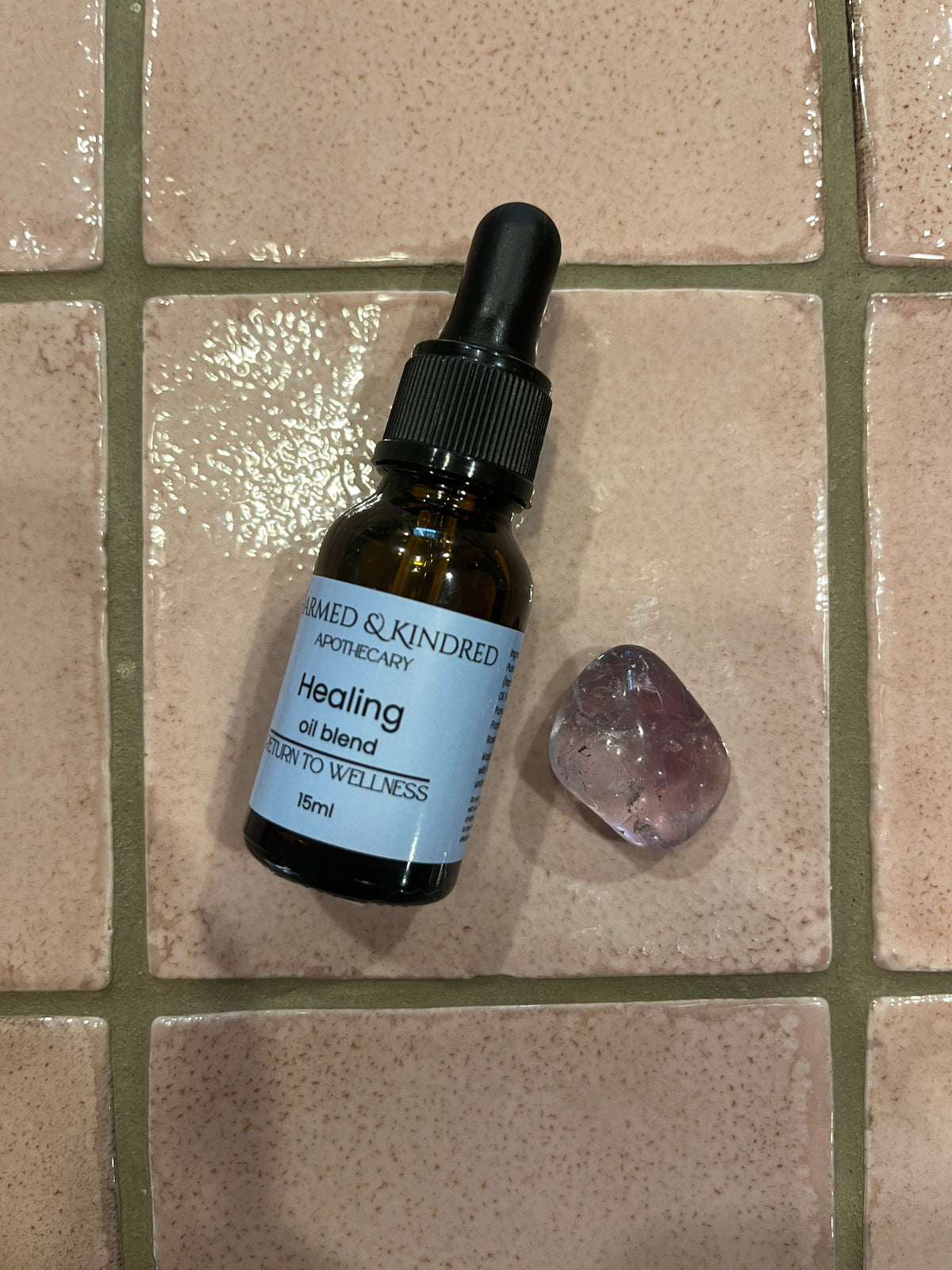 Healing Spell Oil used as part of a personal self-care and ritual practice