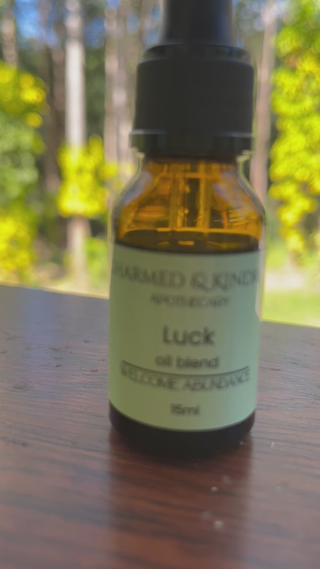 Luck Spell Oil featuring bergamot, orange, basil and frankincense oils